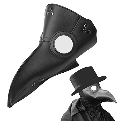 Ulikey Plague Máscara Doctor Peste Pájaro Nariz Larga Máscaras Cosplay Gótico Steampunk Máscara de Rock para Halloween