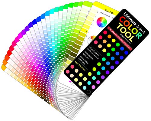 Ultimate 3-in-1 Color Tool 3rd Edition: * 24 Color Cards with Numbered Swatches * 5 Color Plans for Each Color * 2 Value Finders Red & Green * 816 Colors with Cmyk, Rgb & Hex Formula