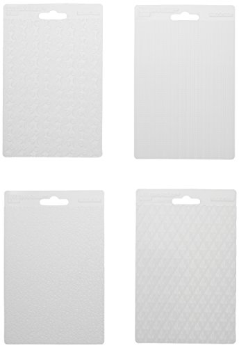 Unbekannt Makin's Clay Texture Sheets - Juego de 4 Hojas de Texto (7 x 5,5 Pulgadas, E (Curly Beard,Sweater,Diamond&Fur)