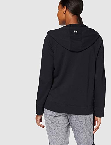 Under Armour Rival Terry Full Zip Parte Superior del Calentamiento, Mujer, Negro, MD