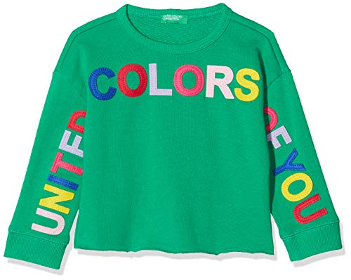 United Colors of Benetton Felpa Sudadera, Verde (Bright Green 108), 80/86 (Talla del Fabricante: 1Y) para Bebés