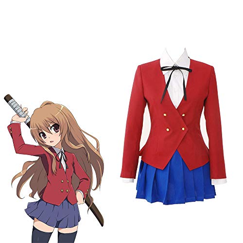 Updayday Aisaka Taiga Disfraz de Cosplay Uniformes Escolares Disfraz de Carnaval Disfraz de Navidad de Halloween para Mujeres niñas, Conjunto Completo.