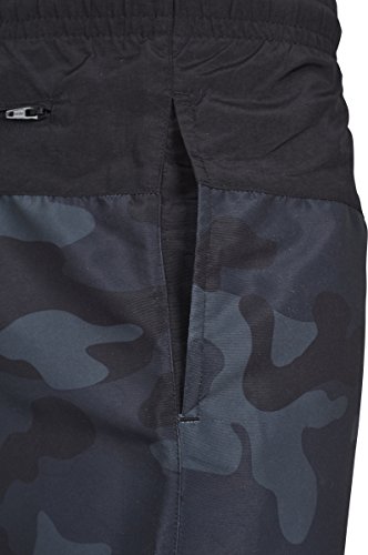 Urban Classics Block Swim Shorts Bañador de natación, Multicolor (Blk/Darkcamo), Large para Hombre