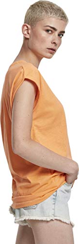 Urban Classics Ladies Extended Shoulder tee Camiseta, Papaya, XS para Mujer