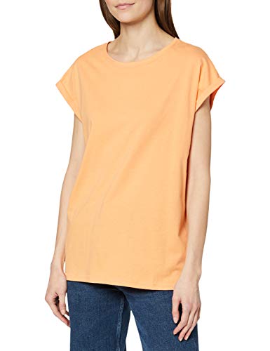 Urban Classics Ladies Extended Shoulder tee Camiseta, Papaya, XS para Mujer