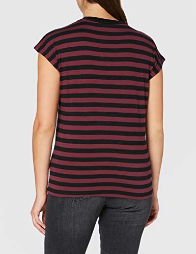 Urban Classics Ladies Y/D Stripe tee Camiseta, Cherry/Blk, XXXL para Mujer