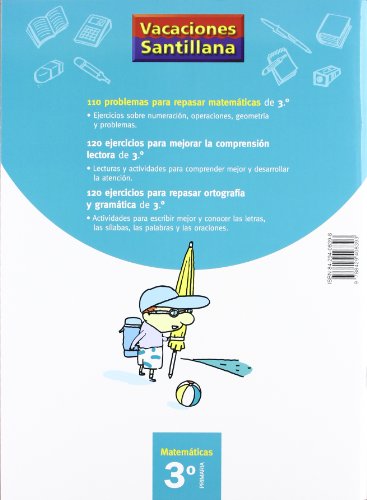 Vacaciónes Santillana 110 Problemas Para Repasar Matemáticas 3 PriMaría - 9788429408393