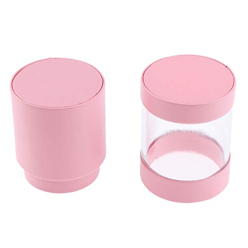 Vacía Caja Cosmética Estante de Cepillo de Maquillaje Estuche de Pincel Envase de Brocha Organizador - Rosado