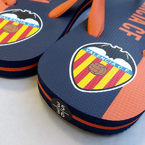 Valencia CF Chancla Naranja, Unisex Adulto, 39-40