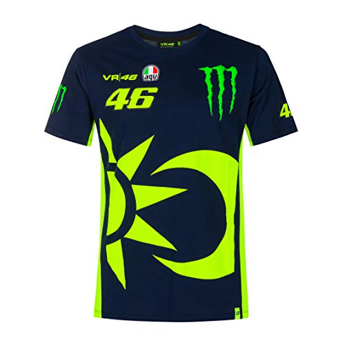 Valentino Rossi - Colección Monster Dual - Camiseta para Hombre, Hombre, Camiseta, TSHIRTCMDMB, Turquesa, X-Large