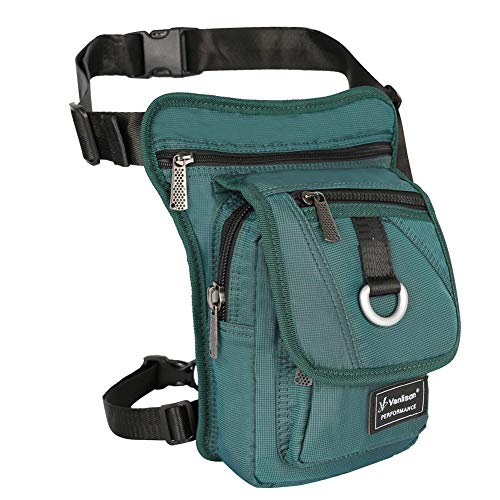 Vanlison - Bolsa de moto, panel impermeable Airsoft táctico, para la pierna, Medium, Azul lago