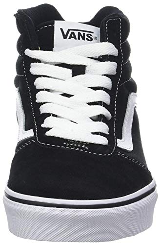 Vans Ward Hi Hombre, Zapatillas Altas, Negro (Suede/Canvas) Black/White C4R, 44 EU