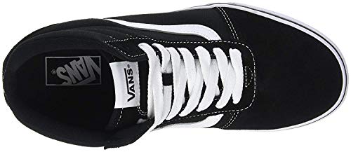 Vans Ward Hi Hombre, Zapatillas Altas, Negro (Suede/Canvas) Black/White C4R, 44 EU