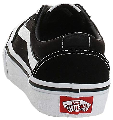 Vans Ward Suede/Canvas, Zapatillas Unisex niños, Negro ((Suede/Canvas) Black/White Iju), 36.5 EU