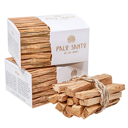 Varillas de incienso de palo santo original, madera selecta con resina natural, aroma ecológico, purificación peruana ancestral, 100 gramos