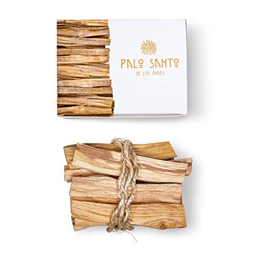 Varillas de incienso de palo santo original, madera selecta con resina natural, aroma ecológico, purificación peruana ancestral, 100 gramos