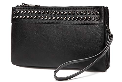 VASCHY SAC Clutches,Bolso Bandolera Mujer Carteras de Mano Bolso Pequeño Mujer Bolsos de Hombro Elegante para Escolares Trabajo Compras Negro