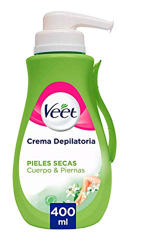 Veet Crema Depilatoria Corporal para Mujer, Con Dosificador, Piel Normal y Seca, 400 ml