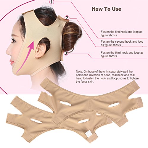 Venda Facial Faja Adelgazante, Adelgazate Facial Vendaje Máscara V Face Line Cinturón Anti Arrugas para el Cuidado Facial Lifting Doble Chin Slim Mer Belt