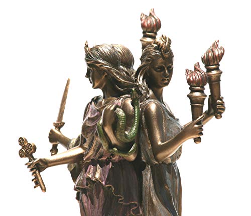 Veronese Hecate Hekate - Escultura de la diosa griega de la magia, acabado en bronce, 30 cm