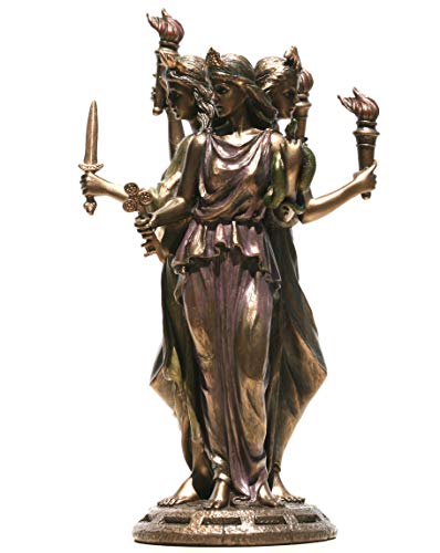 Veronese Hecate Hekate - Escultura de la diosa griega de la magia, acabado en bronce, 30 cm