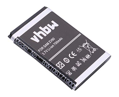 vhbw Li-Ion batería 700mAh (3.7V) para móvil Smartphone teléfono Samsung M7500 Armani, M7500 Emporio Armani, M7600, M7600 Beat DJ, Player Light