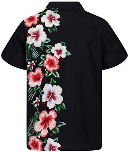 V.H.O. Funky Camisa Hawaiana, Wedding, Black, XL