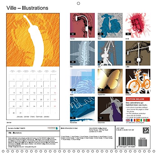 Ville - Illustrations 2017: Silhouettes et Graphique: SILHOUETTES ET GRAPHIQUE CALEN (Calvendo Art)