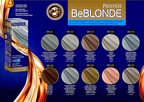 Vips Prestige - BeBlonde Tinte Semi Permanente Color Amanecer Helado BB03, Sin Amoniaco Sin Peroxide