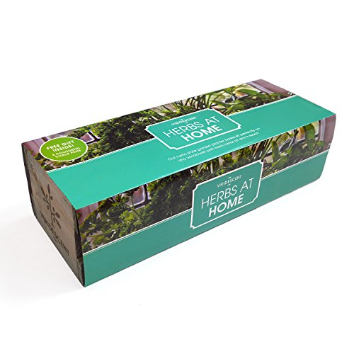 Viridescent Jardín de Hierbas Interior Caja de Madera Jardinera para alfeizar de Cocina - El Kit Contiene Todo lo Que Necesita para Cultivar Sus propias Hierbas Frescas