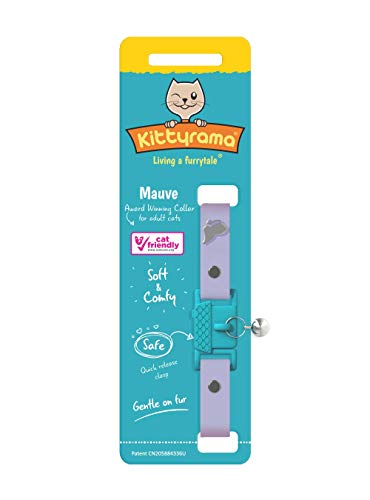 Visto en Vogue. Collar para Gato Mauve de Kittyrama. Galardonado 'Cat Friendly'