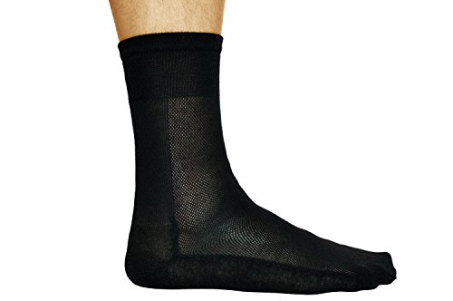 vitsocks Calcetines PLATA-Algodón Anti-Olor Hombre (3 PARES) Antibacterianos Respirables, negro, 44-46