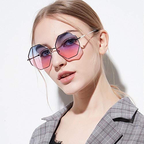 VJGOAL Mujer Vintage hexagonal Gafas de sol Moda Gafas Protección contra la radiación de la moda