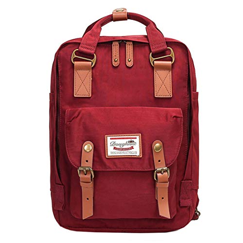 Vobony Mochila Escolar Moda para Chia Chico Adolescente Bolsa de Escuela Gran Capacidad Daypacks Casuales Bolsa de Viaje Mochila portátil para Estudiantes Adultes (Vino Tinto)