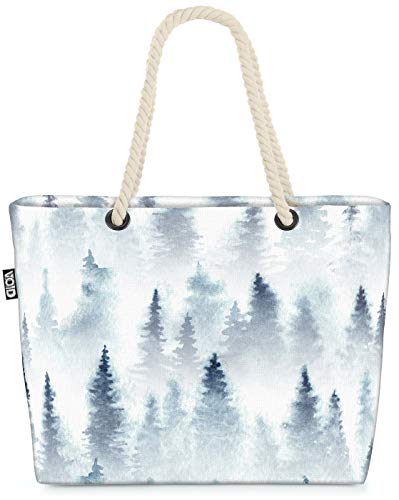 VOID La Niebla del Bosque Bolsa de Playa 58x38x16cm 23L Shopper Bolsa de Viaje Compras Beach Bag Bolso