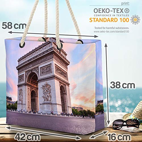 VOID Los Campos Elíseos de París Bolsa de Playa 58x38x16cm 23L Shopper Bolsa de Viaje Compras Beach Bag Bolso