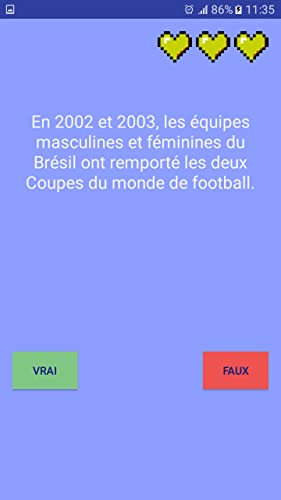 Vrai ou Faux Quiz