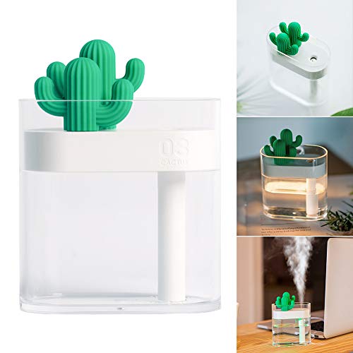 VRockefeller - Humidificador de aire para el hogar, transparente, LED, USB, aromaterapia, difusor de aceites esenciales, difusor de aceite perfumado, vaporizador