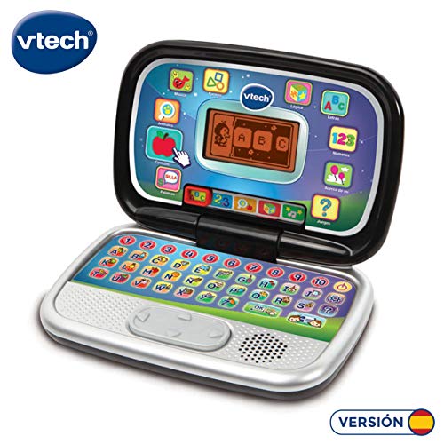 VTech Diverblack PC - Ordenador iInfantil educativo para aprender en casa, enseña diferentes materias a Través de sus voces, frases y melodías (80-196322)