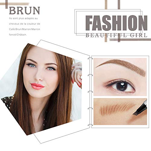 Vtrem Eyebrow Pencil 3D Tattoo Pencil Microblading Long Durable Waterproof Ink Pencil Sketch Sketch Eyebrow Pen Maquillaje Natural - Marrón