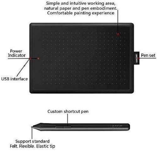 Wacom Graphic Tablet One by Small, Black