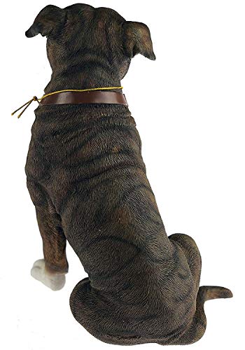 Walkies 19 cm Staff - Brown Staffordshire Bull Terrier Dog Ornament Figurine by L&P