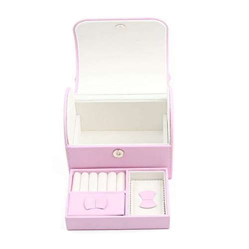 Wangxiaoxia-Jewellery Caja de Joyería Caja de joyería Collar de Princesa Caja de Maquillaje Joyería Tienda Regalo Almacenamiento de Joyas Pendientes Simples Anillo Regalo para Niñas Madre Mujeres