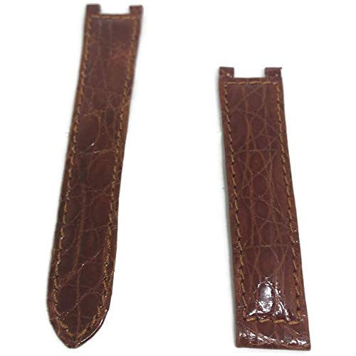 Watch Strap Made by W&CP to fit Cartier Pasha Watch Strap Cognac Genuine Crocodile 20mm