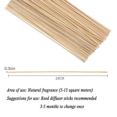 Whaline 120 Piezas Difusor de Junco Reemplazo de Difusor de Ratán de Aceite de Madera Varillas Difusor de Aroma de Aceite Esencial