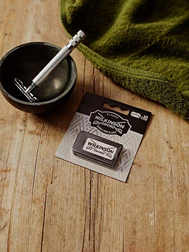 Wilkinson Sword Classic PREMIUM - Recambios de 5 Hojas de Cuchillas de Afeitar para Hombres, Afeitado Clásico Masculino, Doble Filo