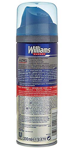 WILLIAMS espuma de afeitar piel sensible spray 200 ml