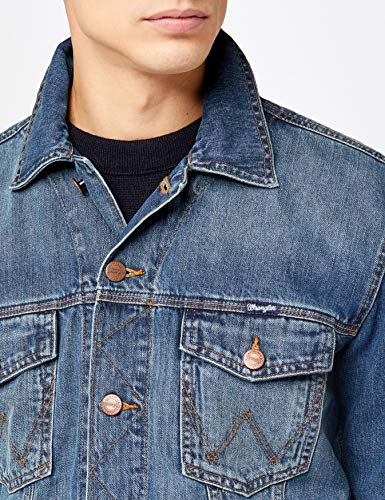 Wrangler Classic Denim Jacket Chaqueta de Mezclilla, Azul (Mid Stone 14v), XX-Large para Hombre