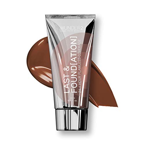 WUNDER2 LAST FOUNDATION Base de Maquillaje Liquida de +24 Horas de Cobertura Impecable Waterproof, Color Espresso (LF7)