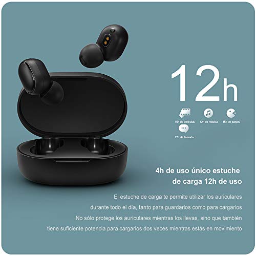 Xiaomi Mi True Wireless Earbuds Basic 2,Airdots 2 Auricular Bluetooth, Auriculares Inalámbricos Bluetooth 5.0,Estuche de Carga Magnética(Versión Global) Negro